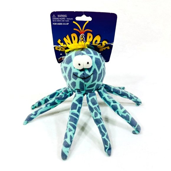 Vintage 1996 Toy Concepts Bend & Pose Stuffed Octopus Toy - NWT - Picture 1 of 9